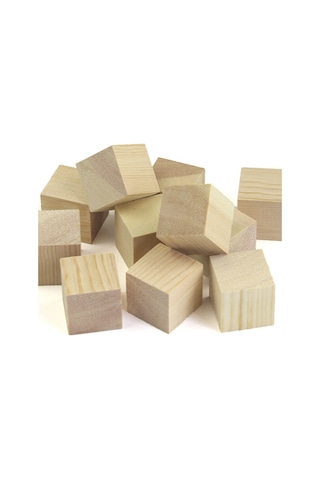 Hobi Ahşap Küp ( Her Türlü Ağaç Seçeneği))-Kavak-2X2X2 Cm