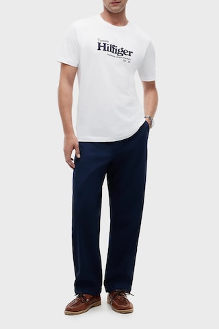 Tommy Hilfiger % 100 Pamuk Regular Fit Bisiklet Yaka T Shirt Erkek T Shirt Mw0mw43448 Ybr Beyaz