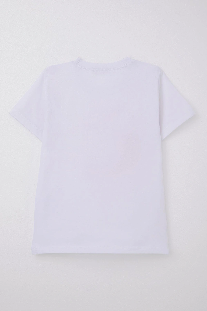 Breeze Erkek Çocuk Tişört Türk Bayraklı 4-14 Yaş, Beyaz Beyaz