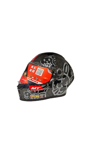 Mt Helmets Stınger Ram F1 Kask Parlak Siyah Gri
