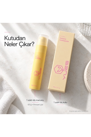 Yues Muz Aromalı Diş Macunu Florürlü Pompalı 60 G Gs-009f Beyazlatma