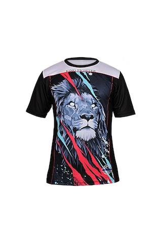 Dosmai Dijital Baskılı King Fighter Spor T-shirt Siyah Fgt037