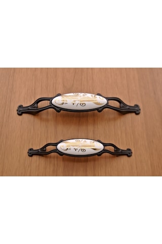 Azimkarhirdavat Porselen Kulp Salkım Siyah Varak Desenli