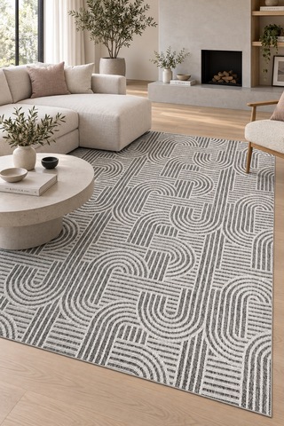 Ilmek Sade Gri Beyaz Mutfak Koridor Yolluk Halı Kaydırmaz Robot Süpürge Uyumlu İnce Kolay Temizlenebilir Polyester
