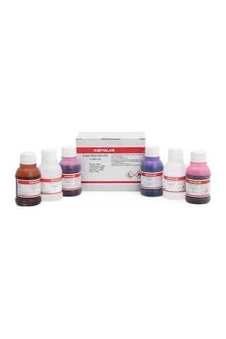 Gram Boyama Set Kristal Violet Safranin İyodin Decolorizer