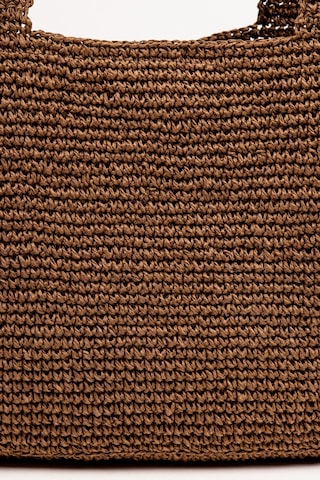 Fabric Craft Bag El Çantası Kağıt İp Örgü Acı Kahverengi