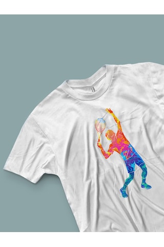 Fnbx Roger Federer Color Tennis T-shirt Beyaz
