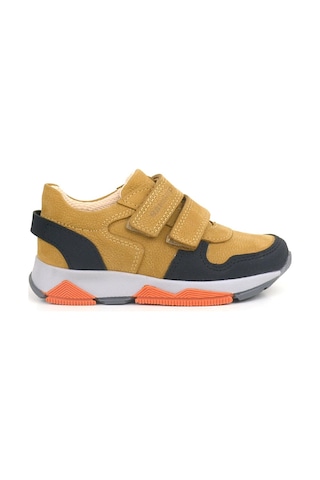 Rakerplus Hakiki Deri Sarı Siyah Çocuk Sneakers Spor Ayakkabı