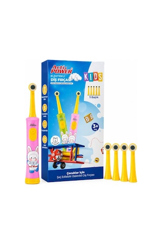 Acti Power Kids Elektrikli Çocuk Diş Fırçası + 5 Yedek Başlık
