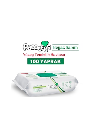 Paddlers Easy Clean Beyaz Sabun Katkılı Yüzey Temizlik Havlusu 100 Yaprak