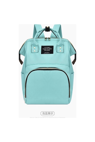 Maiyame Mama Çanta双肩多功能大容量medyum Çanta, Toksiksiz Ve Dayanıklı, Su Yeşili Rengi, Bebek Ve Anne Gereçleri Taşıma Yeşil