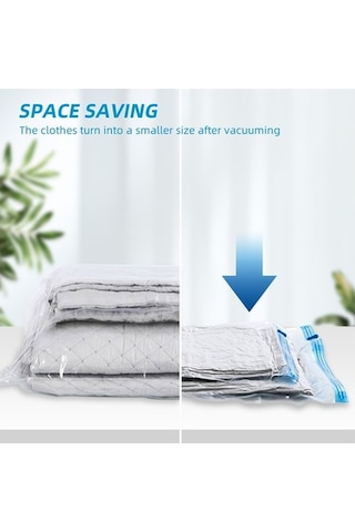 Novahub 10 Adet Kalın Yeniden Kullanılabilir Vakum Torbalar, Giysiler Battaniye Yorgan Yastık Saklama, Ev & Seyahat İçin Küçük Boy Şeffaf