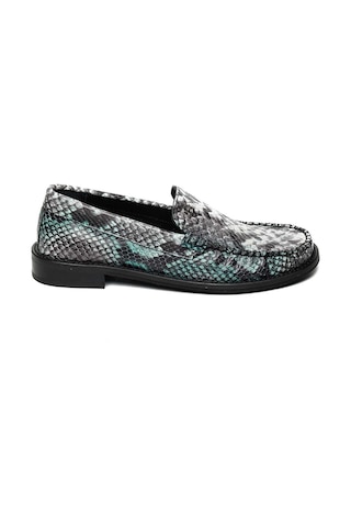 Bestello Bağcıksız Neolit Taban Loafer 101-mng-14 Kadın Ayakkabı Yesıl Yılan
