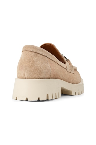 Deery Kadın Hakiki Süet Bej Tokalı Loafer - 02037zbejc01