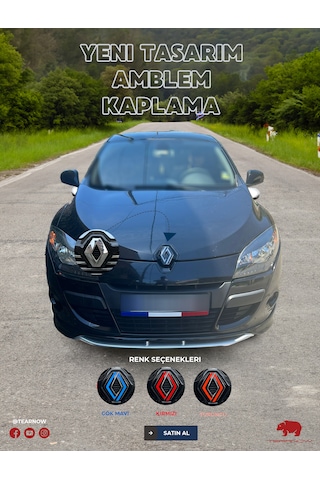 Renault Megane 3 2008-2015 Yeni Tasarım Amblem Kaplama Sticker