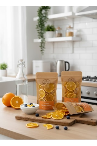 Kurutulmuş Portakal Dilimleri 12 Adet - 50g Atıştırmalık Boy 600 G