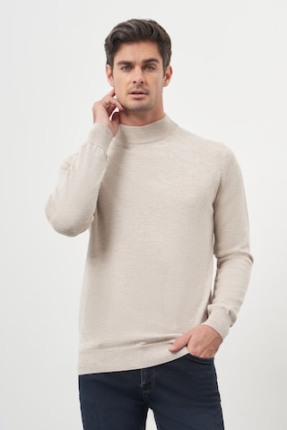 Morven Erkek Bej Basic Yarım Balıkçı Yaka Dynamic Fit Rahat Kesim Triko 26kc017001653 Bej Bej