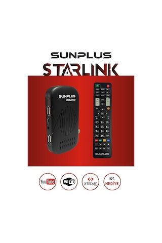 Sunplus Starlink Turbo 2024 Çanaklı - Çanaksız Full HD Uydu Alıcısı