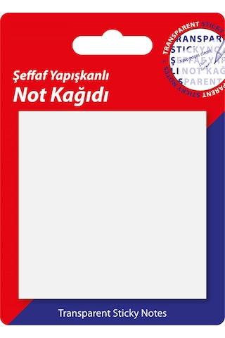 Şeffaf Post-it Yapışknalı Not Kağıdı 76x76 Mm. 50 Yaprak