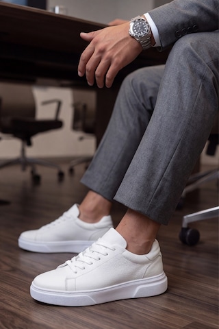 Liarca Asterio %100 Hakiki Deri Sararmayan Faylon Taban Sneaker Klasik Beyaz Ayakkabı