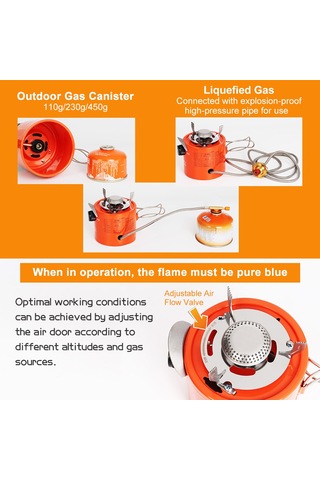 Apg-2000 W Gaz Isıtıcı Açık Kamp Sobası Isıtma,y28298-1 Turuncu