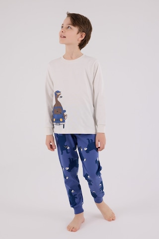 Rolypoly Erkek Çocuk Beyaz Pijama Takımı Rp3658-c-v1