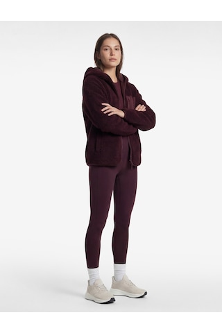 Koton Kapüşonlu Uzun Kollu Fermuarlı Cep Detaylı Oversize Peluş Ceket Bordo 6wak20044nk Bordo