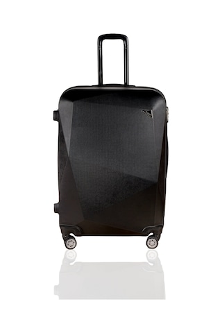 Polo&Sky Elmas Model Siyah Renk Büyük Boy Valiz Bavul Siyah