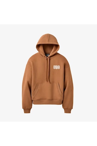 Ugg Logo Hoodie Kadın Kahverengi Sweatshirt 1171478