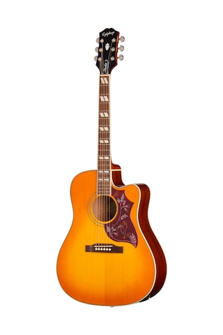 Epiphone Hummingbird Studio Ec Elektro Akustik Gitar Heritage Cherry Sunburst
