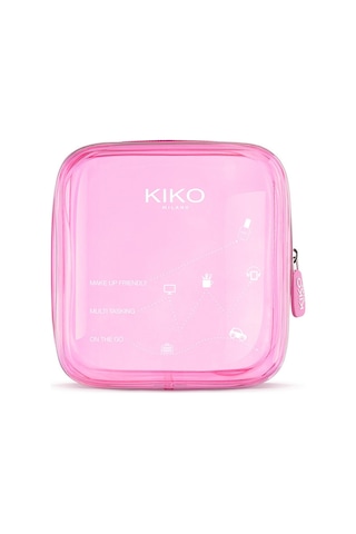 Kiko Mini Pochette 01 03 White Chalk Makyaj Çantası Pembe