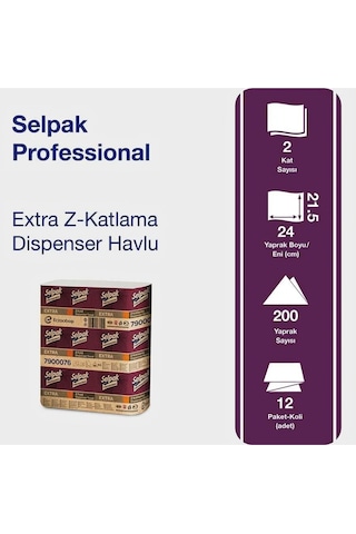 Selpak Professional Selpak Z Katlama Dispanser Havlu Peçete