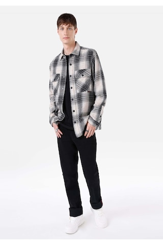 Colin's Colins Comfort Fit Shirt Neck Ekoseli Erkek Siyah Uzun Kol Gömlek Cl1066776 Q1.v1 Blk Siyah