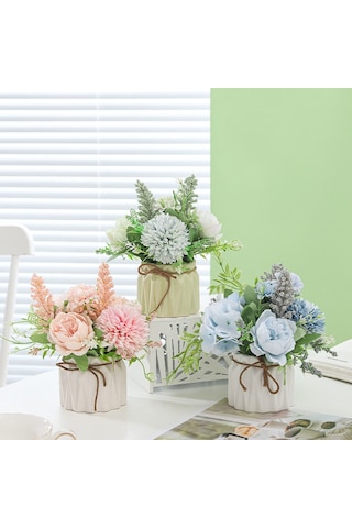 Hangfox Ev Dekorasyonu İçin Yeşil Oksit Sepet Bitkisi, Salon Masaüstü Takımı, Saçma Dokulu Potted Simülasyon Bitkisi