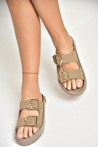 Fox Shoes U596030202 Vizon Süet Kadın Terlik Vizon-süet Vizon