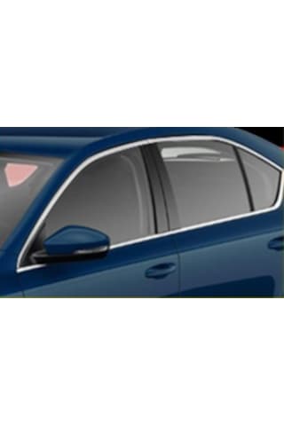Skoda Uyumlu Octavia A7 2013-2019 Cam Çerçevesi Paslanmaz Çelik