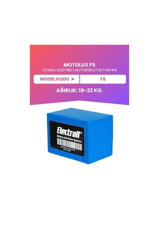 Motolux F5 Uyumlu Batarya Maksimum Kapasite Lifepo4 48v 30ah Elektrikli Motosiklet Bataryası