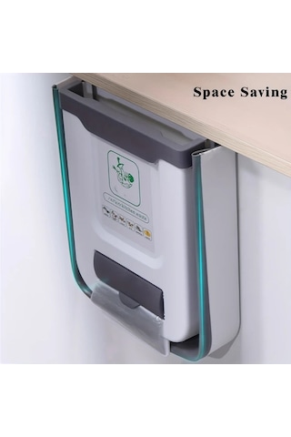 Honeybeeshop Beyaz Büyük Katlanabilir Mutfak Cop Kutusu Duvara Monte Dolap Kapisi Asili Depolama Ve Duzenleme Beyaz