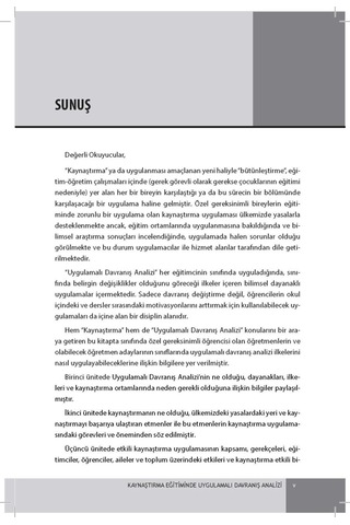 Uygulamalı Davranış Analizi- Eğiten Kitap