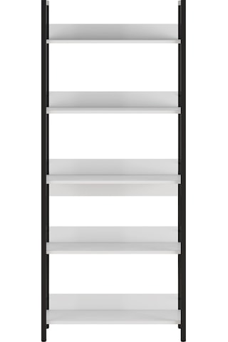 Profile Kitaplık 5 Raflı Diamond Beyaz / Siyah 73x172x35 Cm
