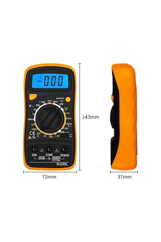 Unichrome XL830L Dijital Led Ekranlı Multimetre Avometre Mini Ölçü Aleti