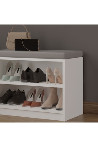 Asra Trend Puf02 Puflu Ayakkabılık Beyaz