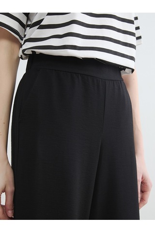 Lcw Modest Siyah Beli Lastikli Geniş Paça Kadın Pantolon