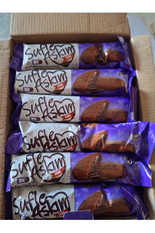 Sufle Aşkım Dark Kakao Kremalı Kakao Dolgulu Bisküvi 56 Gr 24 Adet