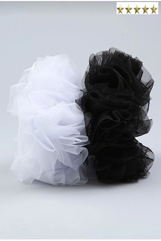 Ultra Konfor Modeli Kaymaz Terleme Yapmaz Tesettür Şal Eşarp Içi Tüllü Lastikli Topuz Tokası Kırmızı - 2li Siyah