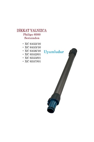 Srfn Ticaret Philips 7000 Serisi Dikey Süpürge Xc7053/01 - Xc7055/01 - Xc7057/01 Uyumlu Teleskopik Boru - 1 Adet