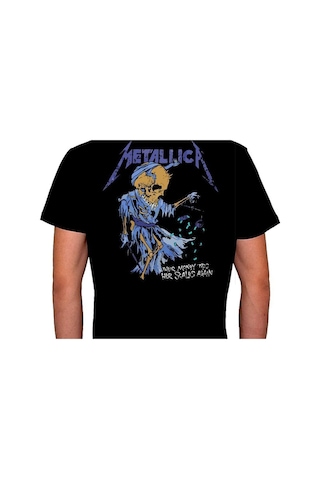 Metallica Skull Kuru Kafa Tişört Unisex T-shirt 001