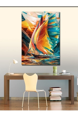 Kanvas Tablo Sarıyer Yelkenli Gemi 70cmx100cm