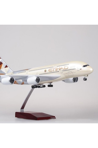 Etihad Airways A380 Yolcu Uçağı Model Uçak 1/160 Ölçek 46cm