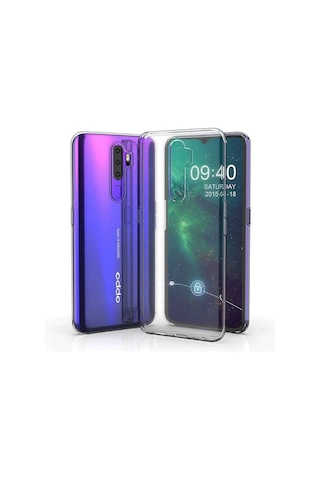 Kilifone - Oppo A5 2020 Uyumlu - Kılıf Şeffaf Soft Slim Fitt Süper Silikon Kapak - Şeffaf